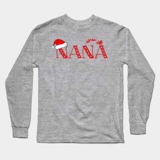 Christmas Family Name "Nana" Photo Design Shirt Long Sleeve T-Shirt